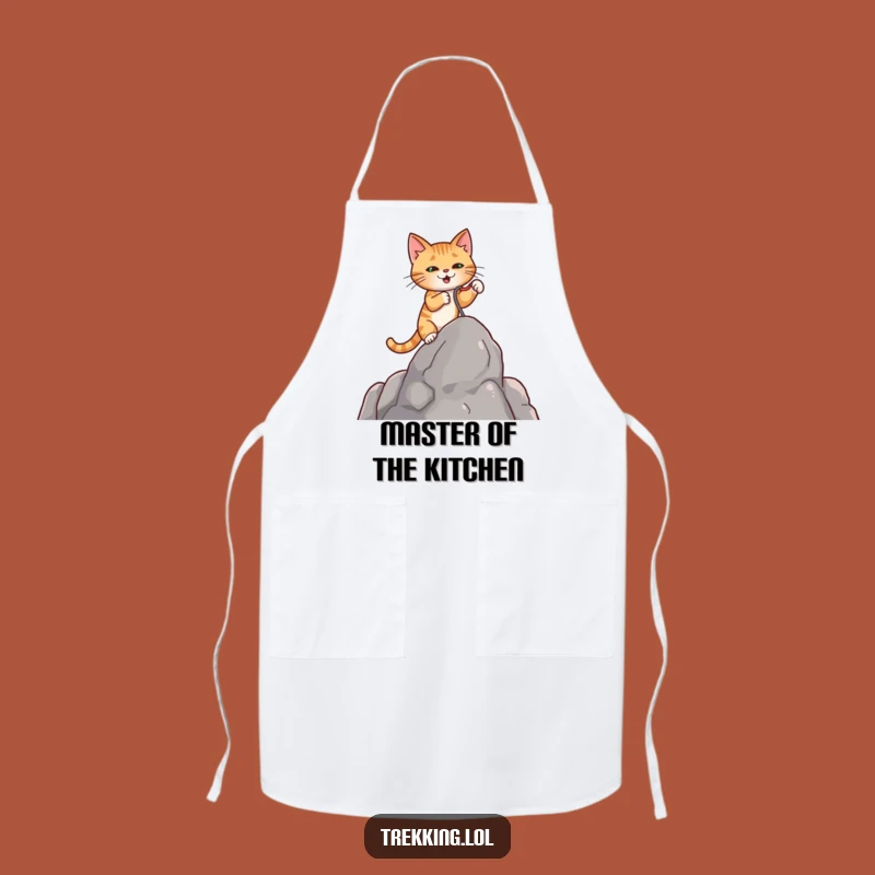 Funny Cat Grappling Hook Apron: Durable Kitchen Climber Wear, Hilarious Funny Gift for Home Chefs