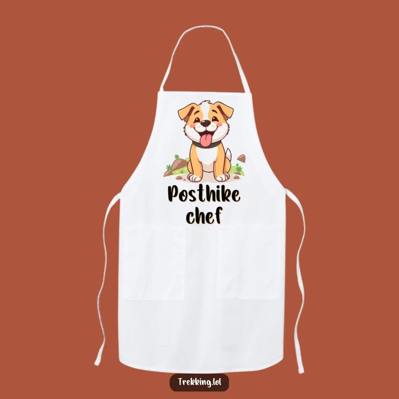 Funny Dog Trekking Apron: Durable Kitchen Trail Wear, Hilarious Funny Gift for Outdoor Chefs