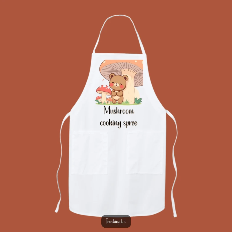 Funny Lost Bear Mushroom Apron - Cook & Dream With Joy