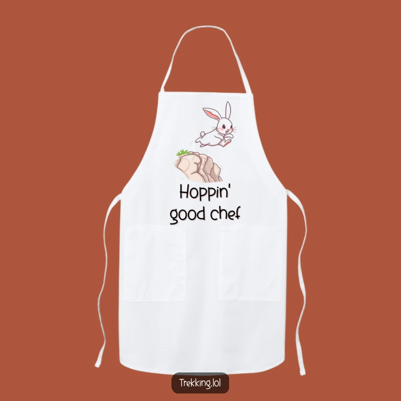 Funny Rabbit Leap Apron: Chef Bunny's Chasm Jump Kitchen Fun, Practical Funny Gift for Cooks