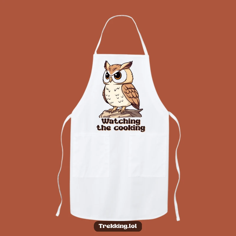 Funny Proud Owl Apron: Wise Kitchen Wear for the Observant Cook