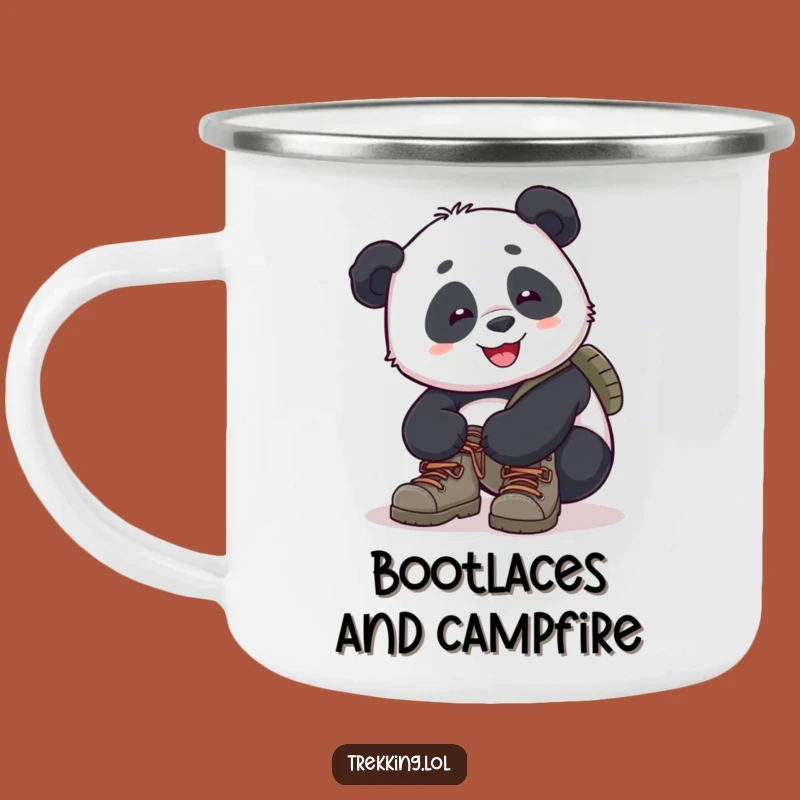 Funny Panda Hiking Camping Mug: Adventure Ready for the Trail Gift