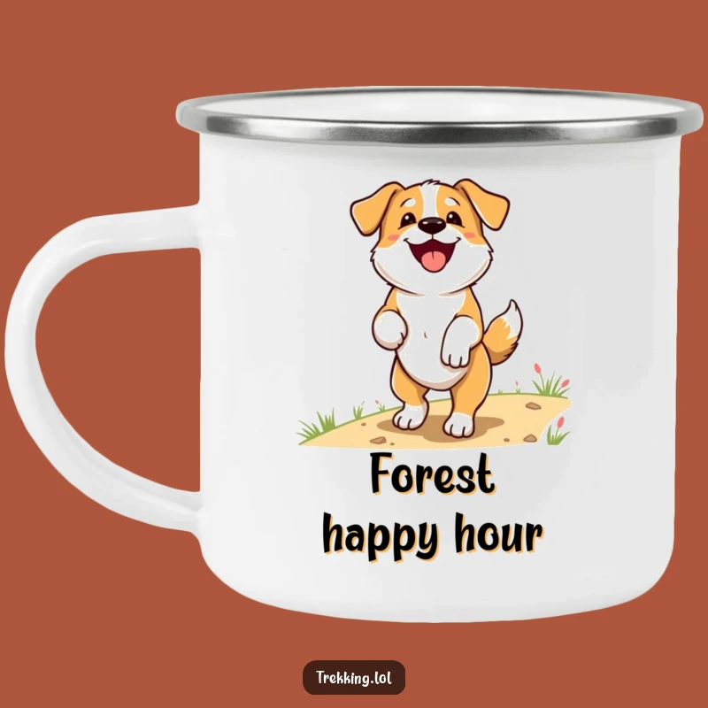 Funny Dog Trail Camping Mug: Durable Happy Pup's Wagging Tail Companion, Great Funny Gift