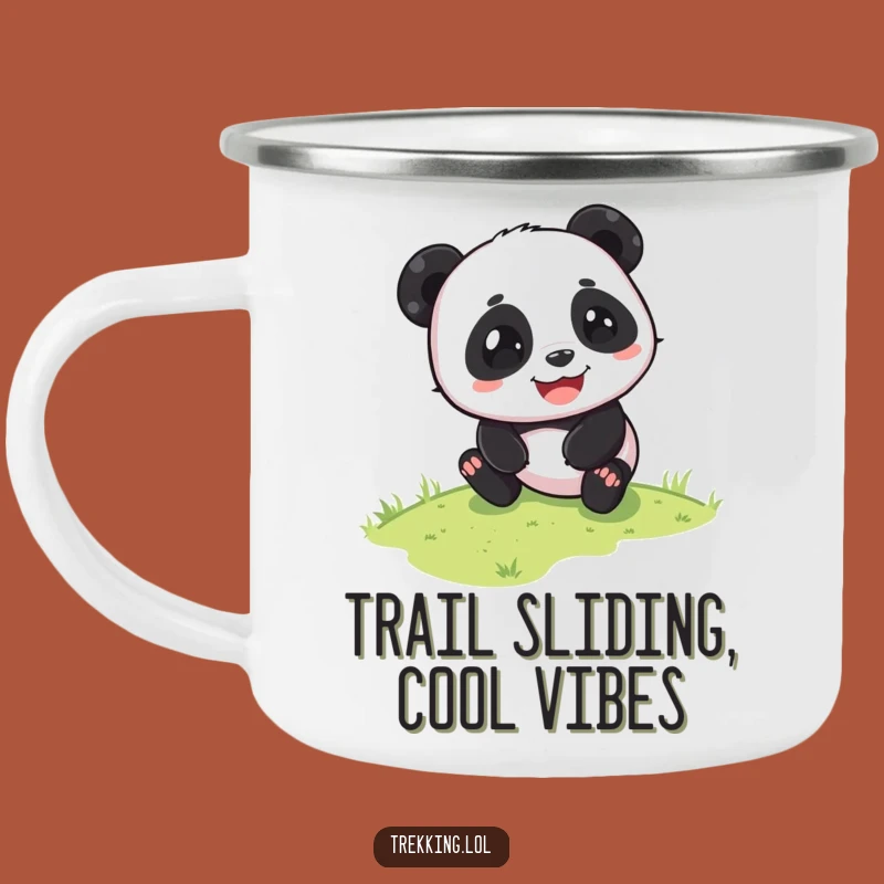 Funny Panda Sliding Camping Mug - Joyful Outdoor Humor Gift