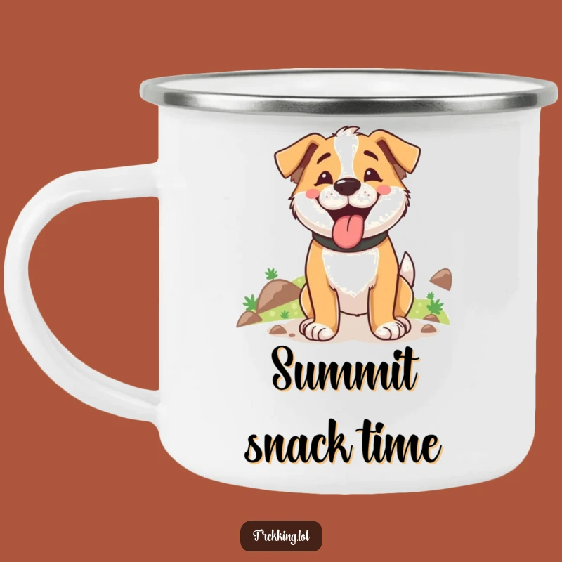 Funny Dog Trekking Camping Mug: Rugged Trail Drinkware, Perfect Funny Gift for Campers