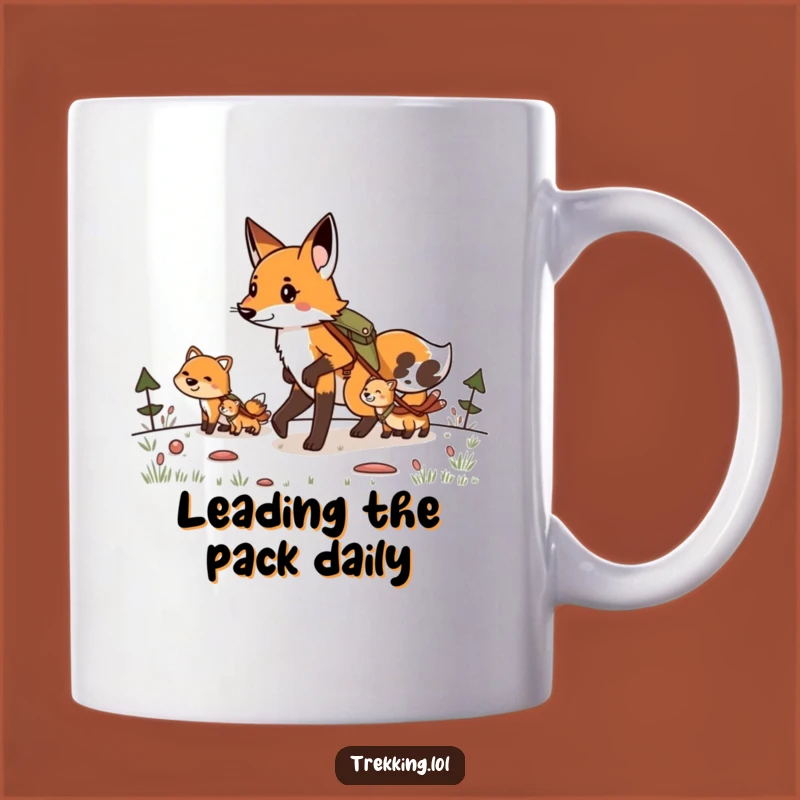 Funny Fox Hiking Leader Mug: Determined Leader's Hilarious Trek, Perfect Funny Gift