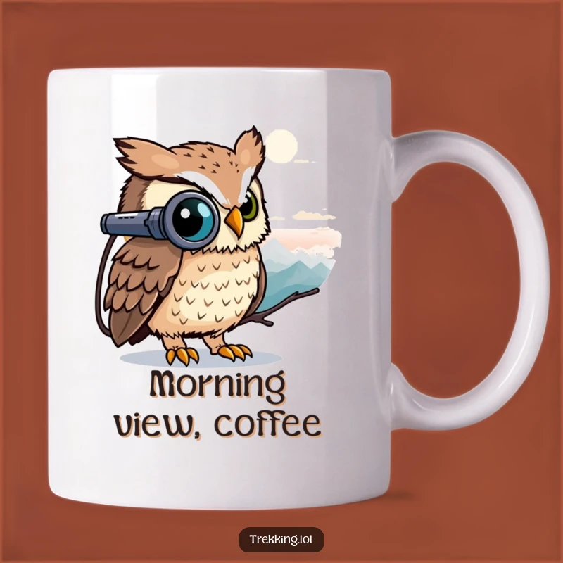 Funny Owl Binoculars Mug - Hilarious Gift for the Curious Observer!
