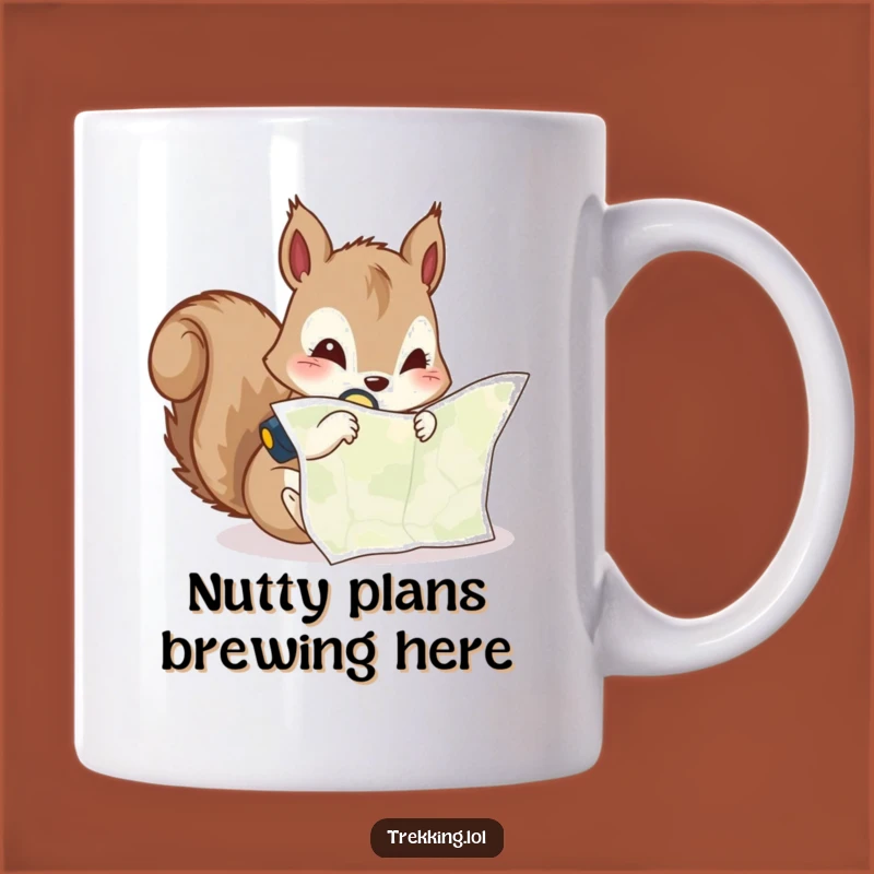 Funny Squirrel Explorer Mug: Curious Navigator's Hunt, Perfect Funny Gift