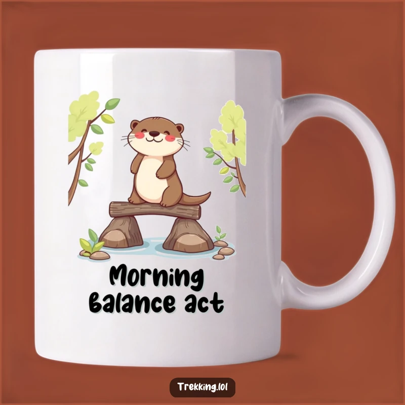 Funny Joyful Otter Balancing Mug - Perfect Focus Gift For You!