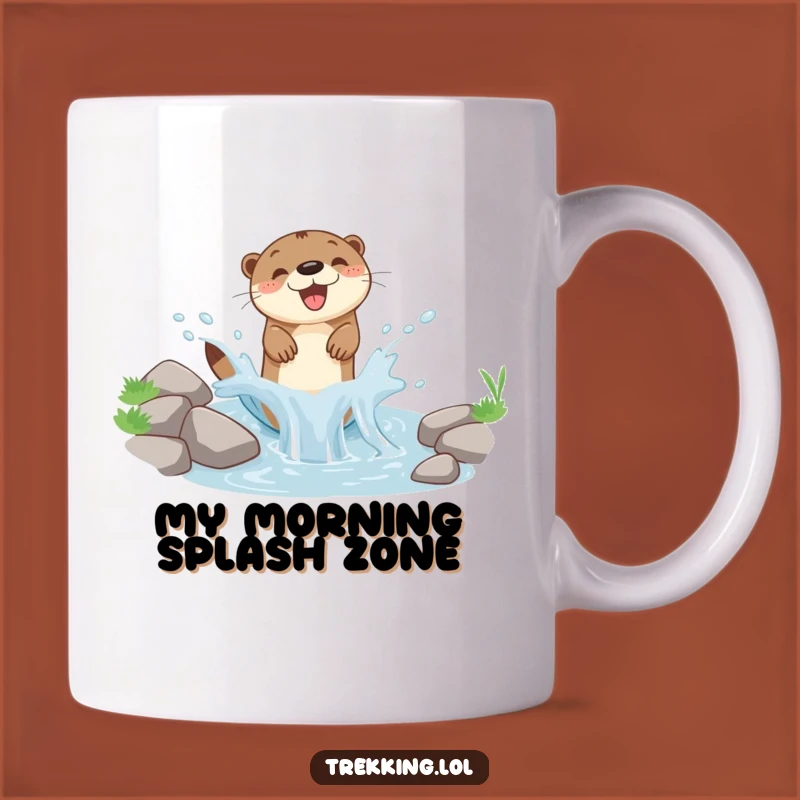 Funny Otter Splash Mug: Adorable Woodland Creature, Perfect Funny Gift for Animal Lovers