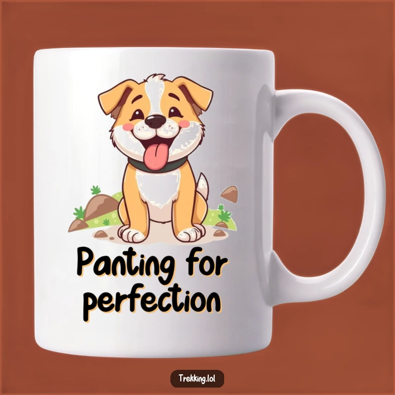 Funny Dog Trekking Mug: Happy Canine Companion, Perfect Funny Gift for Hikers and Dog Lovers