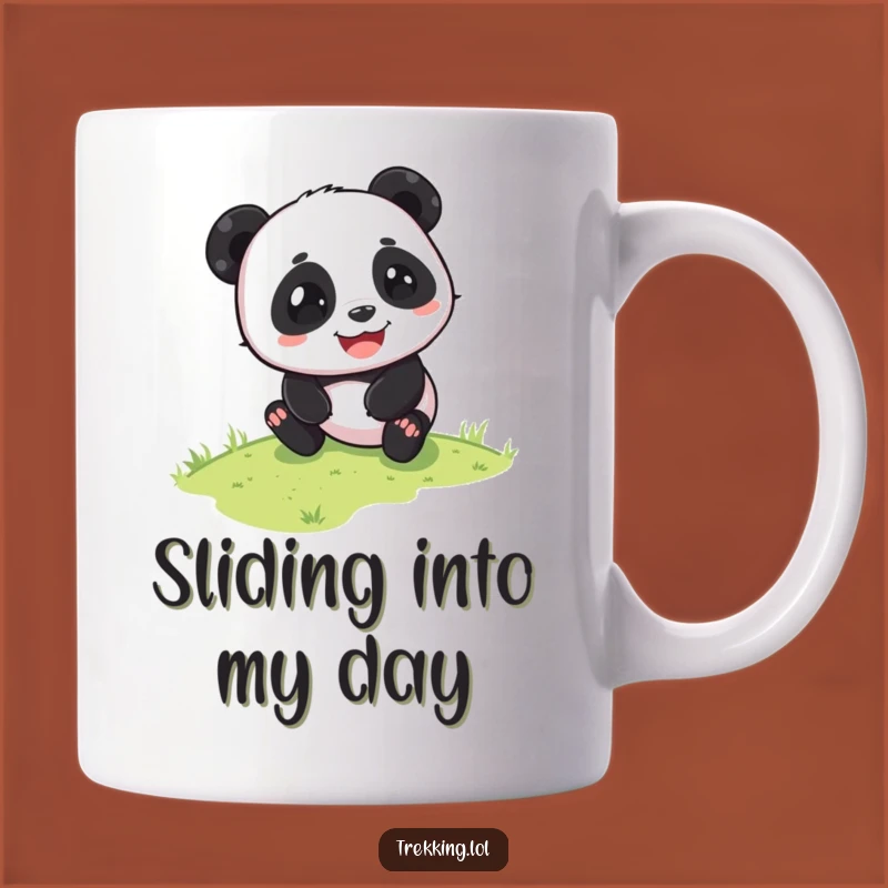 Funny Panda Sliding Mug - Hilarious Joyful Sloth Humor Gift
