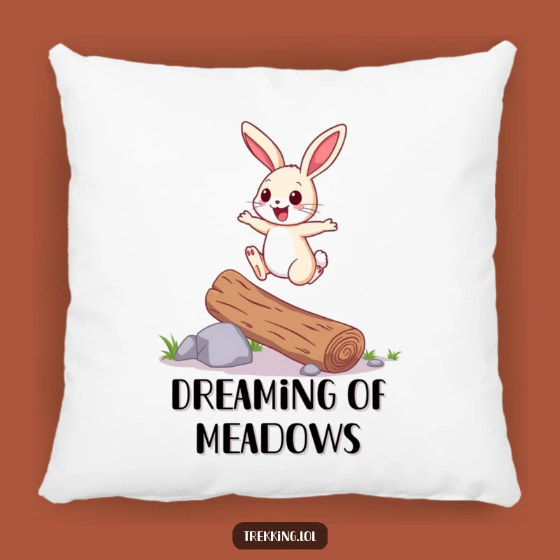 Funny Bunny Pillow: Cozy Comfort with a Hopping Bunny, Humorous Gift