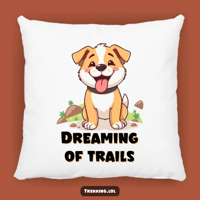 Funny Dog Trekking Pillow: Cozy Trail Comfort, Comfy Funny Gift for Relaxation Enthusiasts