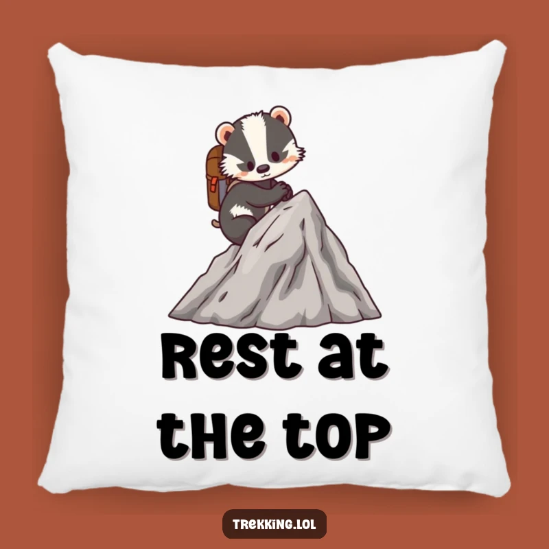 Funny Badger Pillow: Cozy Comfort for Determined Dreamers