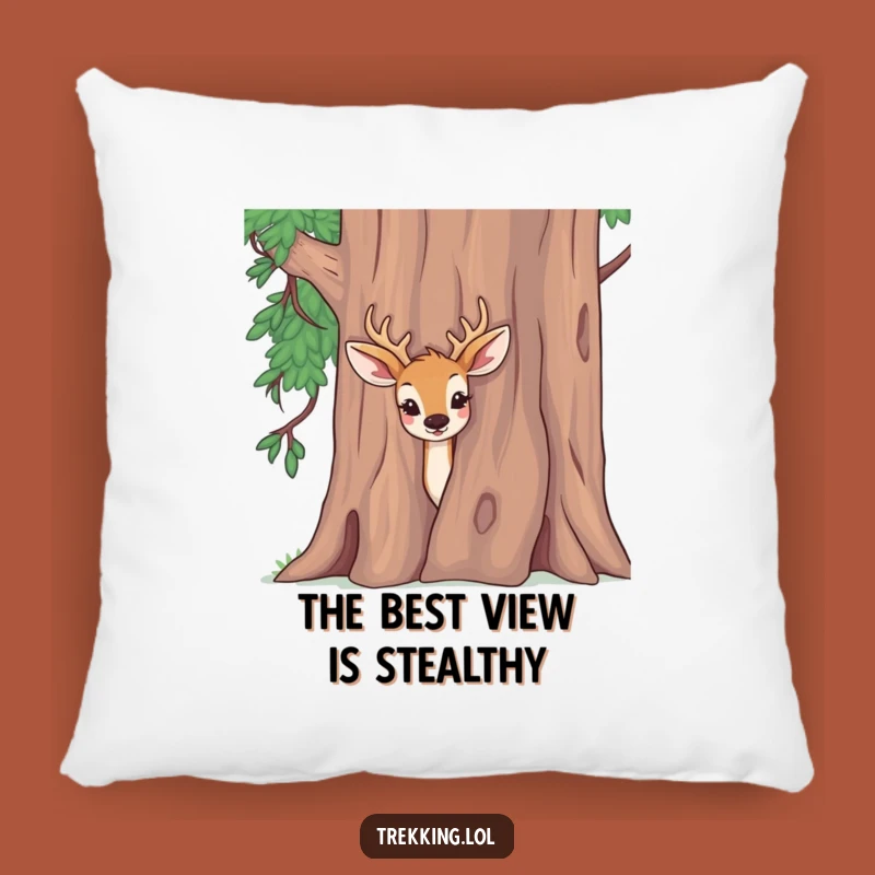 Funny Deer Peeking Pillow - Soft & Cozy Decorative Cushion Gift