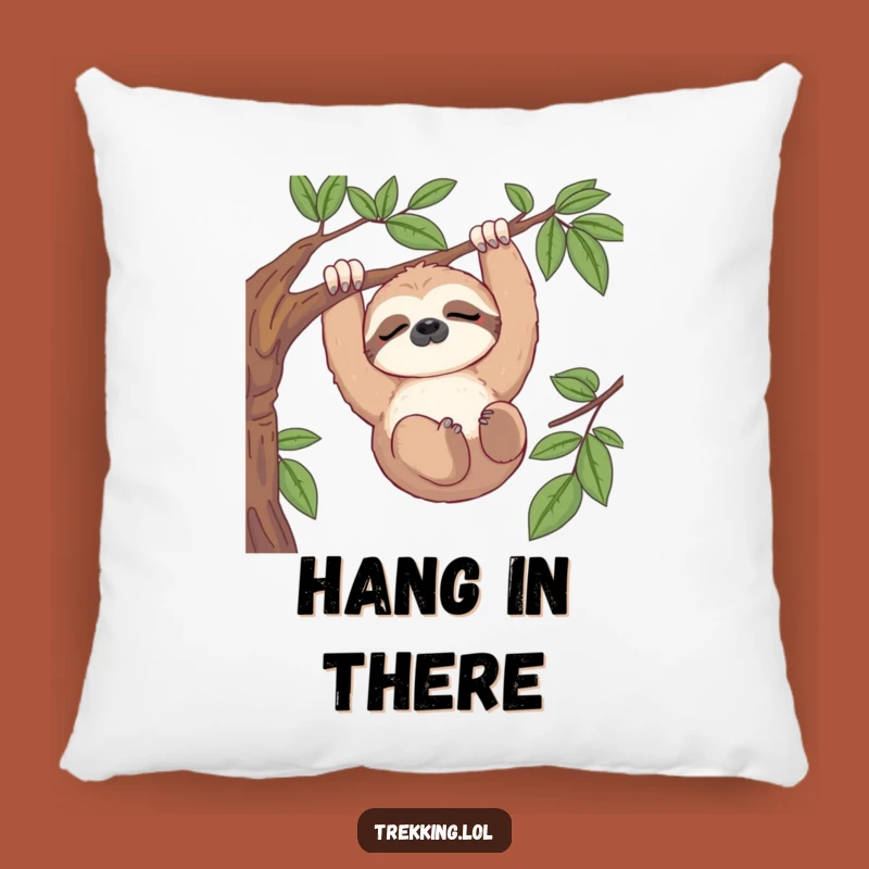 Funny Sloth View Pillow: Cozy Serenity Accent, Comfy Funny Gift for Relaxation Lovers