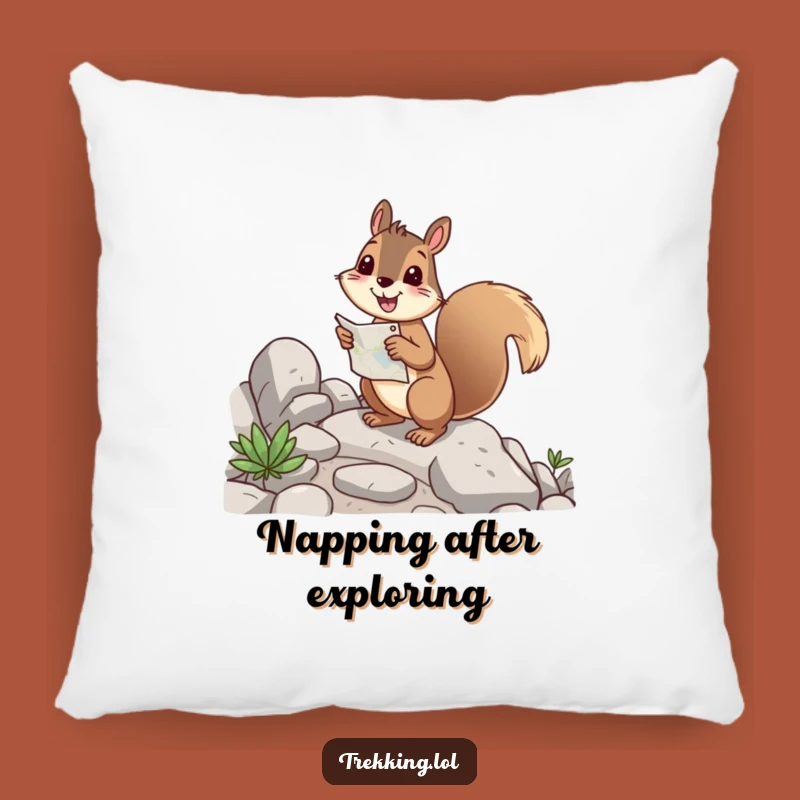 Funny Squirrel Navigator Pillow - Cozy Comfort for Trail Seekers