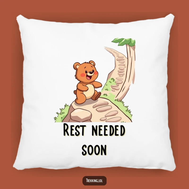 Funny Bear Pillow: Cozy Hiking Companion for Adventure Enthusiasts Funny Gift