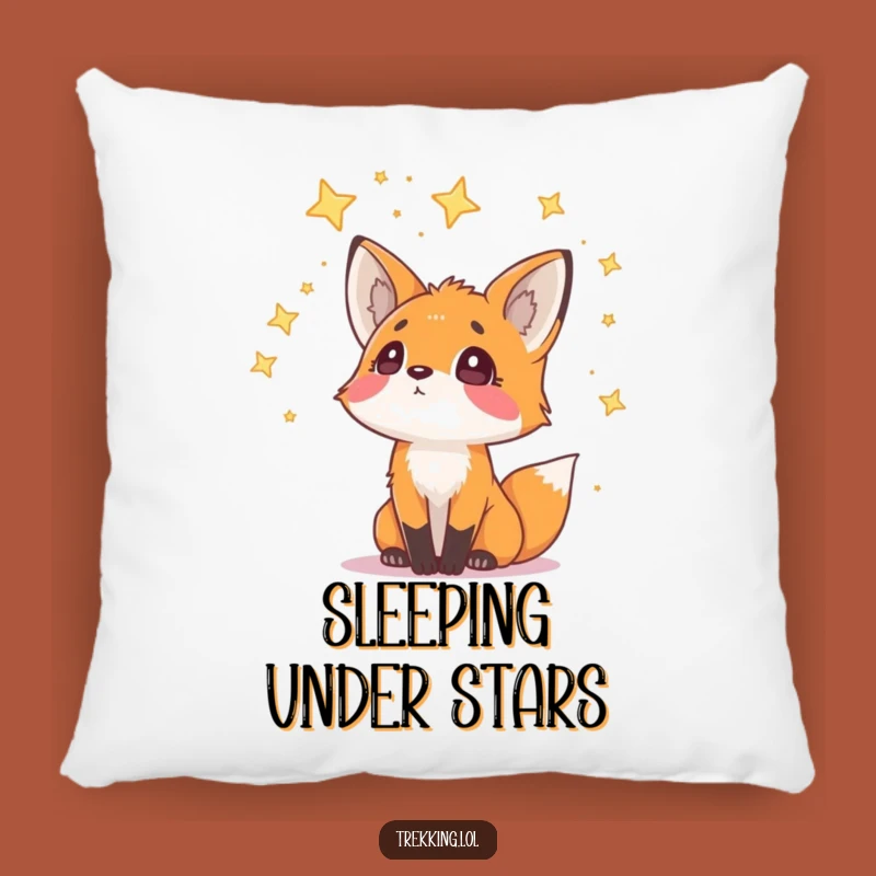 Funny Fox Starry Wonder Pillow: Cozy and Curious Accent for Any Room
