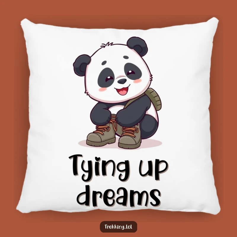 Funny Panda Hiking Pillow: Comfort for Your Adventures Gift