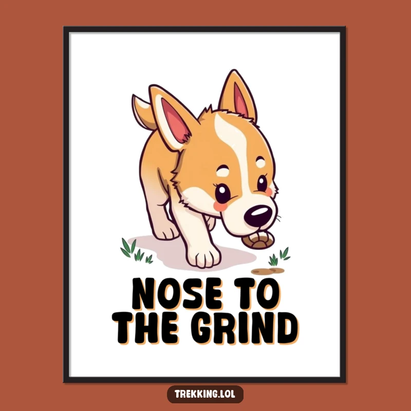 Funny Dog Tracking Digital Art: Hilarious Canine Exploration for Your Space