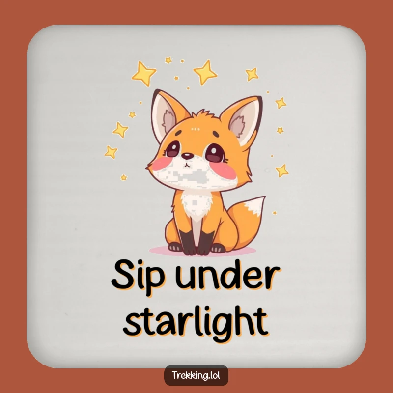 Funny Fox Starry Wonder Coaster: Curious Accent for Your Table