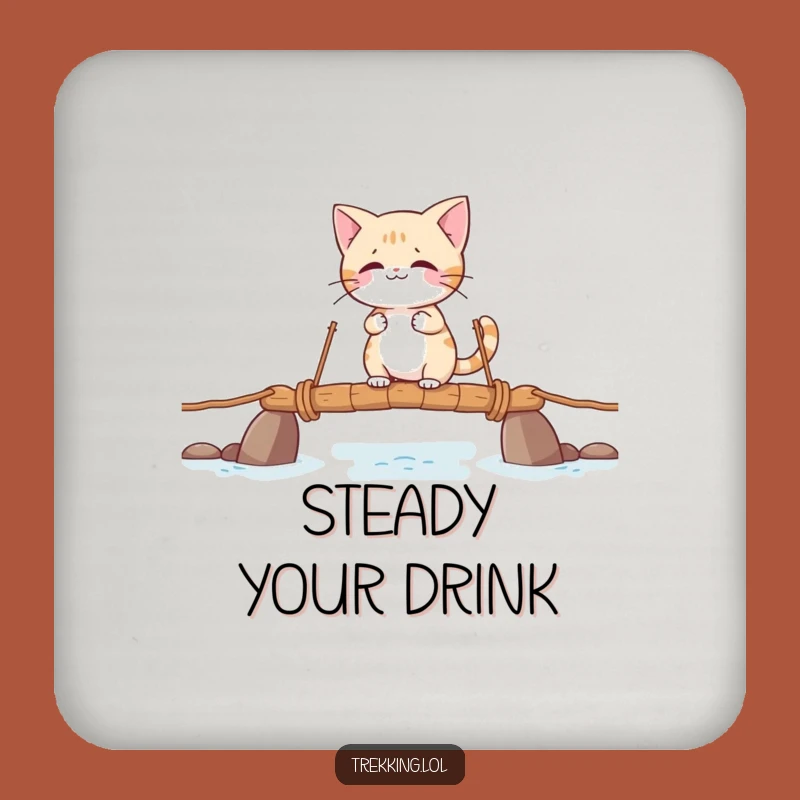 Funny Giggling Cat Coaster Set - Protect Surfaces with Humor!