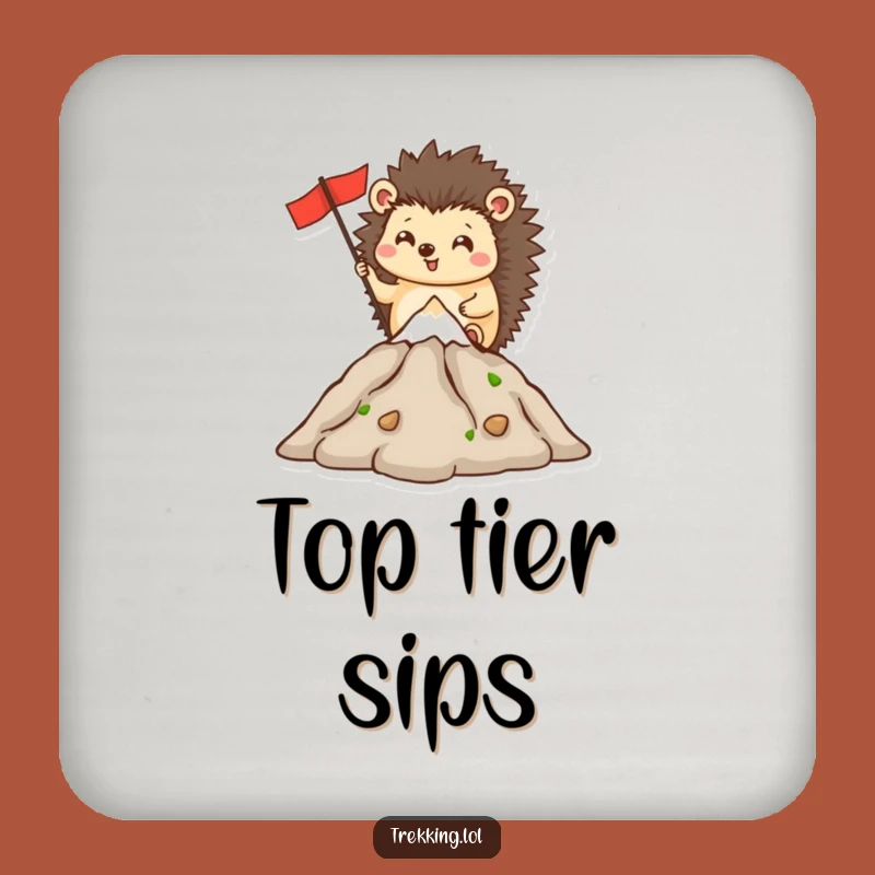 Funny Hedgehog Summit Coaster Set - Hilarious Peaks for Your Drinks!