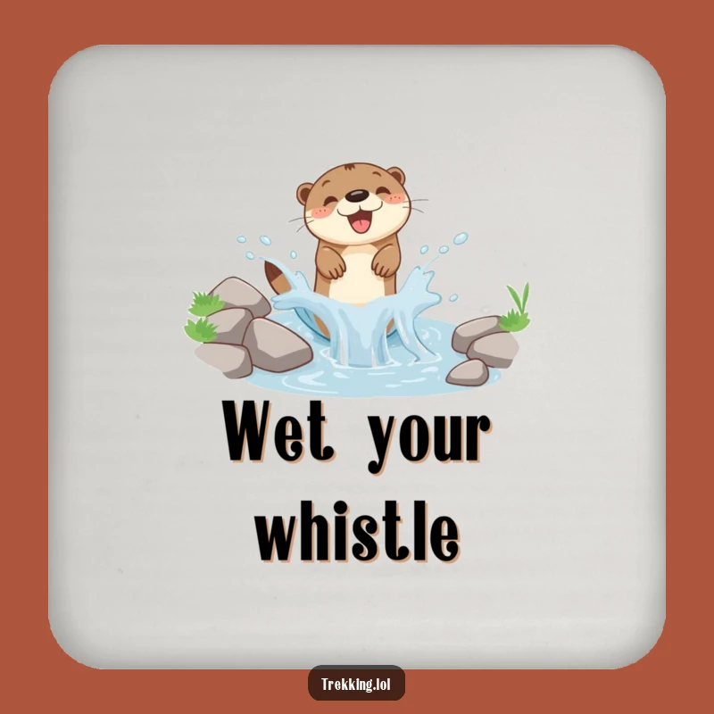Funny Otter Splash Coaster: Protect Surfaces with Humor, Adorable Funny Gift for Party Hosts