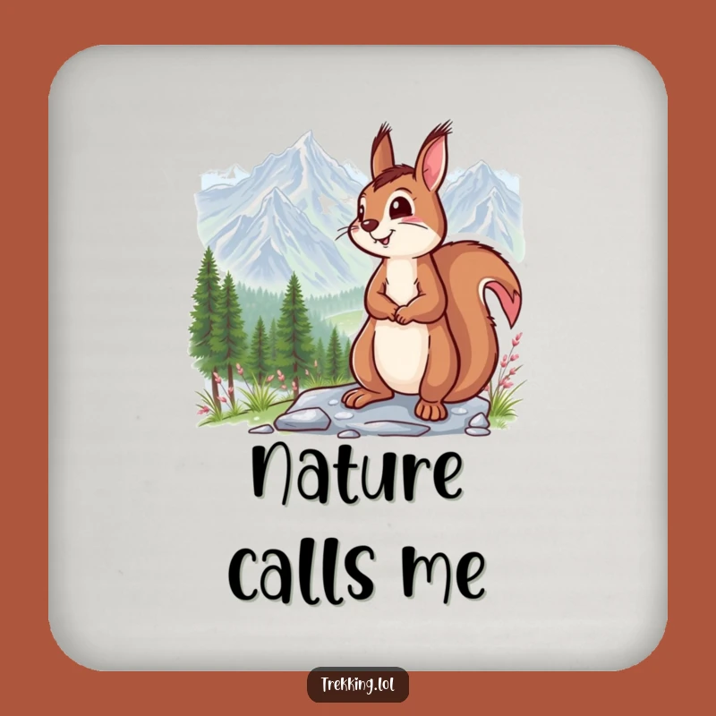Funny Squirrel Mountain Vista Coaster: Hilarious Protection for Surfaces
