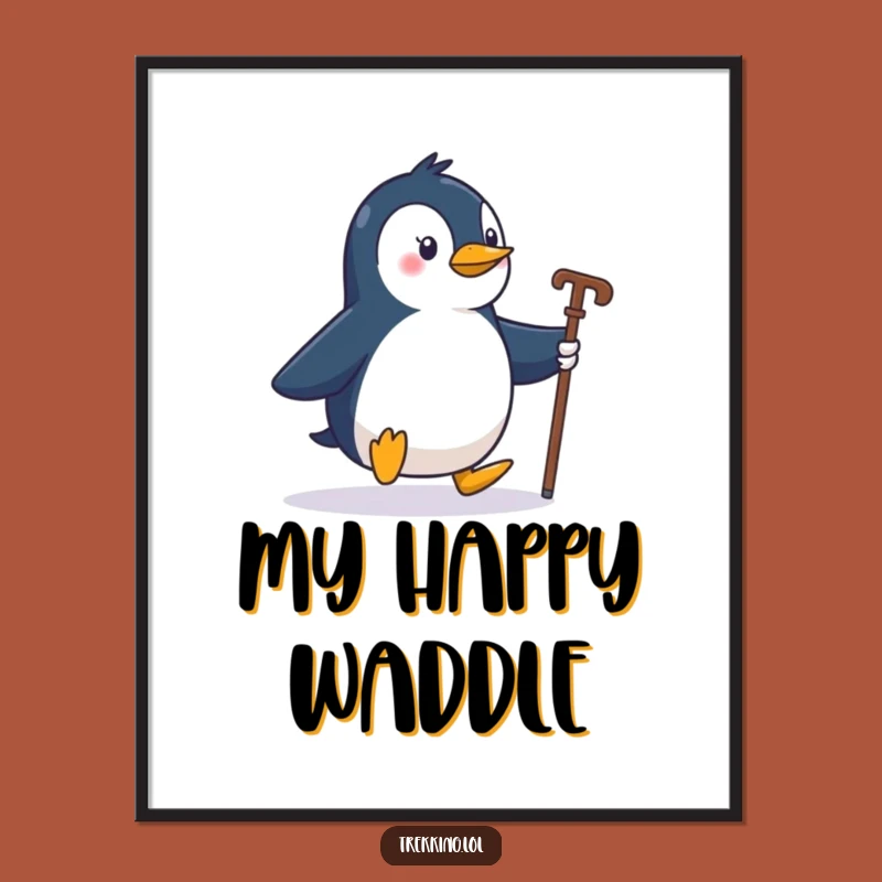 Funny Penguin Explorer Poster - Wall Art For The Adventurous