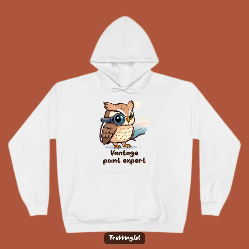 Funny Owl Binoculars Hoodie - Cozy & Curious Gift for Explorers!