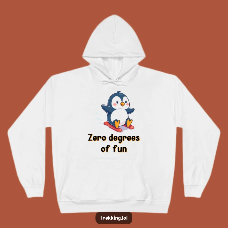 Funny Penguin Snowboarding Hoodie: Cozy Up with this Hilarious Winter Warrior's Adventure