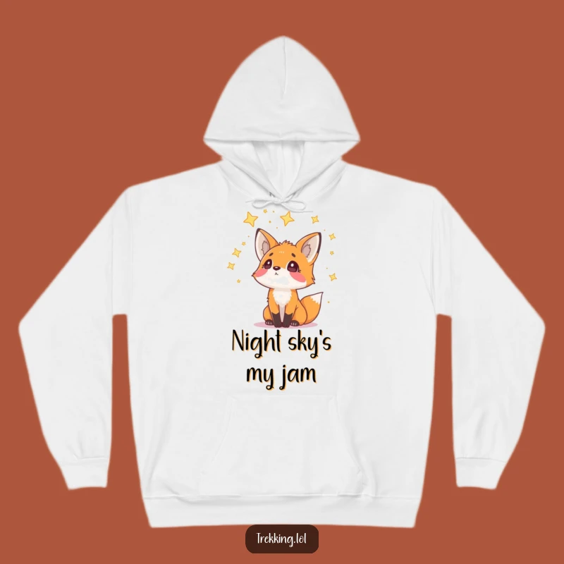 Funny Fox Starry Wonder Hoodie: Cozy and Curious Nightwear for Dreamers
