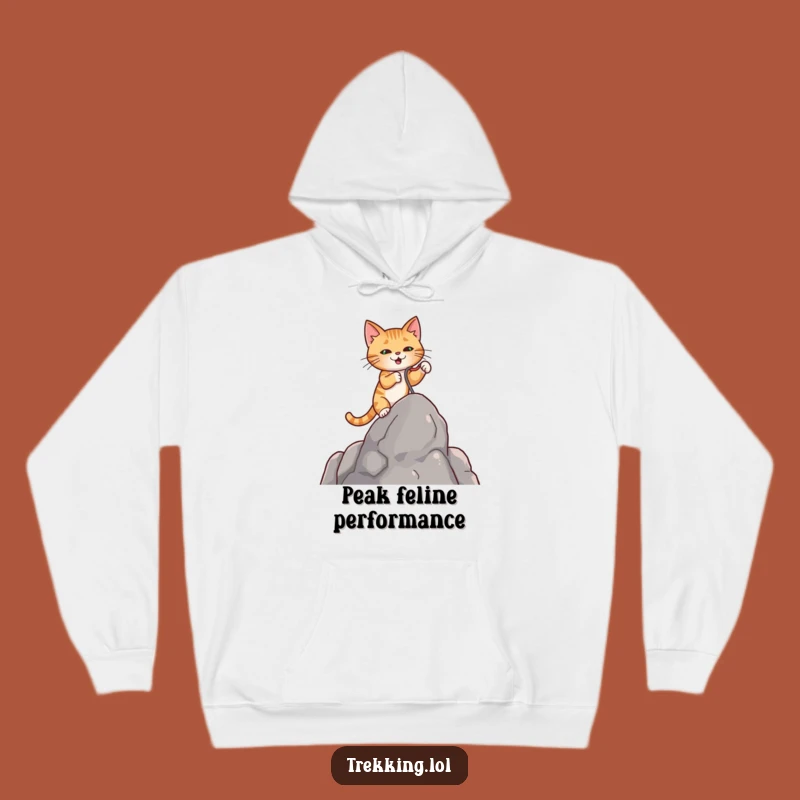 Funny Cat Grappling Hook Hoodie: Cozy Climber Apparel, Ultimate Funny Gift for Brave Souls