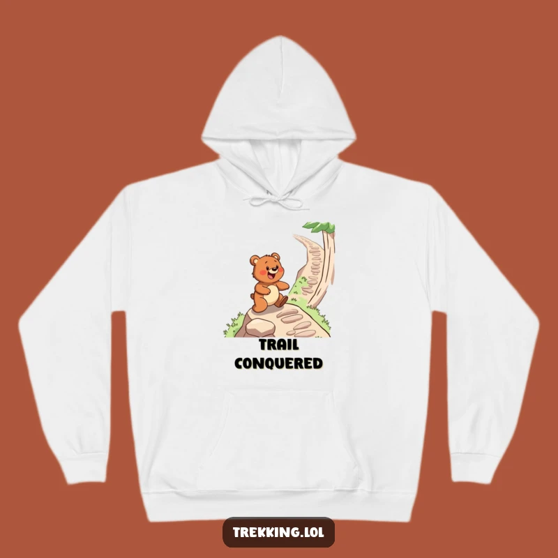 Funny Bear Hoodie: Cozy Determined Climber Hoodie for Mountain Adventures Funny Gift
