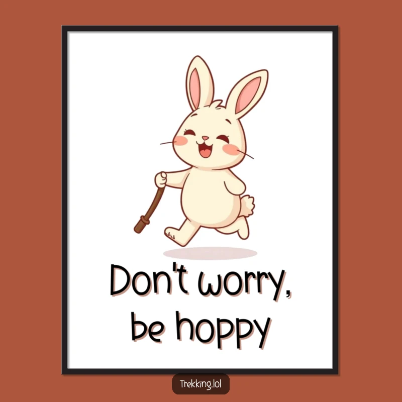 Funny Free Printable Rabbit Wall Art: Whimsical Journey Downloadable Decor!