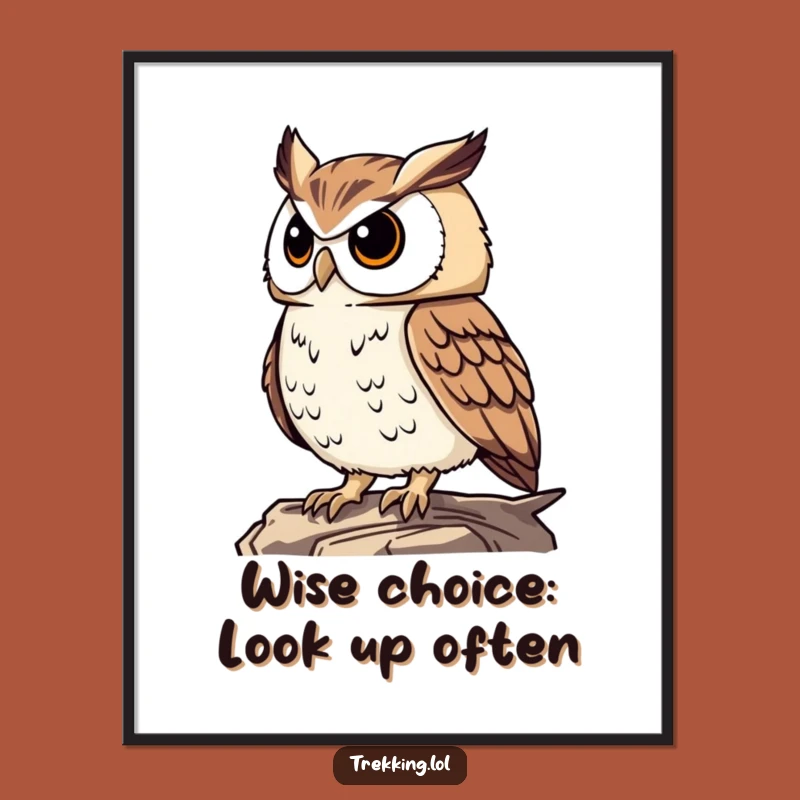 Free Printable Wall Art: Proud Owl Wise Funny Downloadable Decor for Insight