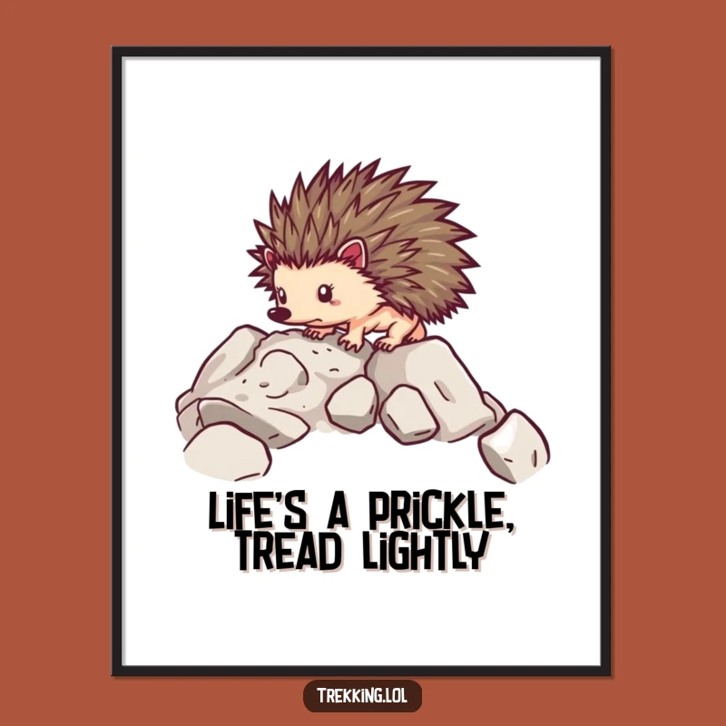 Funny Free Printable Hedgehog Wall Art: DIY Downloadable Tough Gift