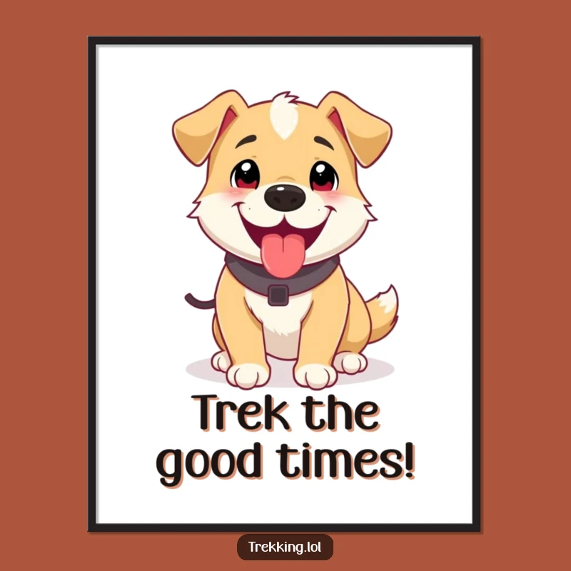 Free Printable Dog Trek Art - Funny Downloadable Wall Decor for Pet Lovers
