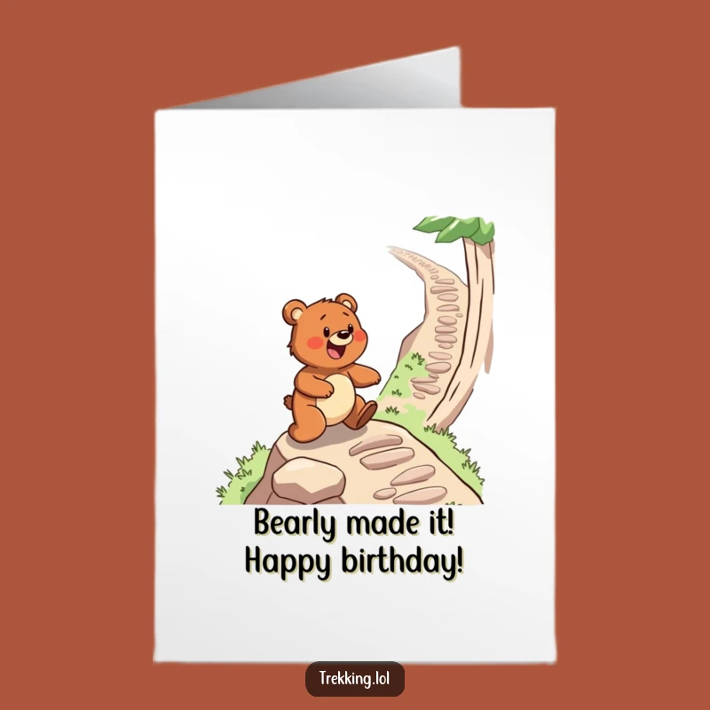 Free Printable Bear Birthday Card: Adventure Awaits Downloadable Greeting for Trailblazers!