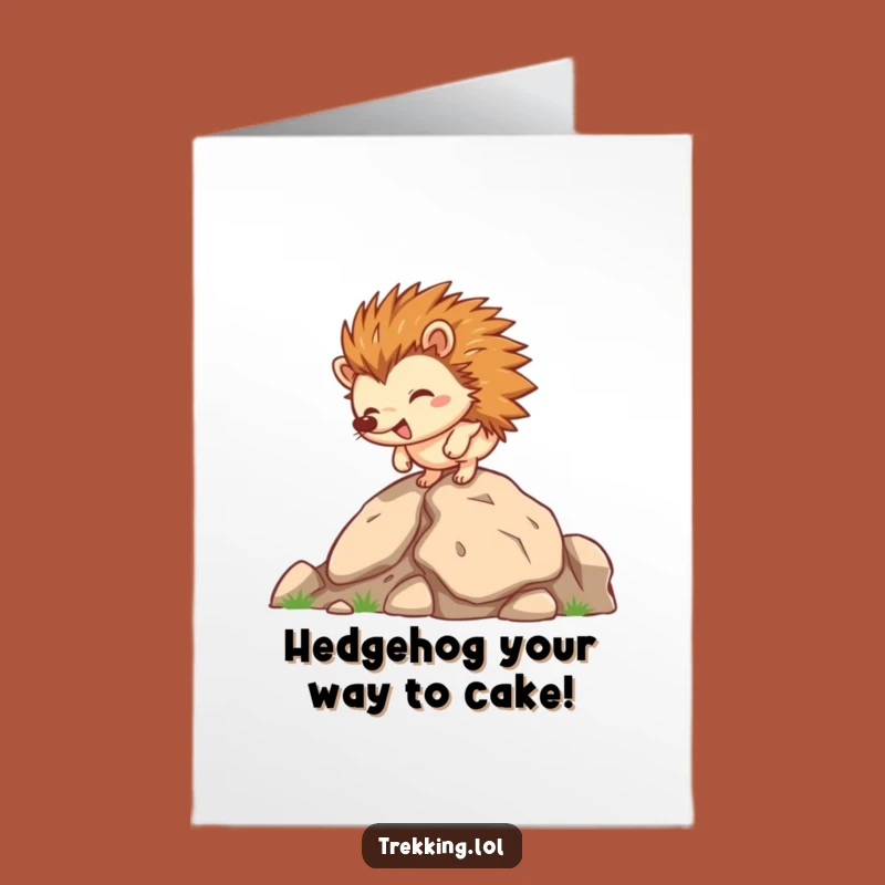 Free Printable Hedgehog Birthday Card: Climbing Joy, Perfect Downloadable Gift