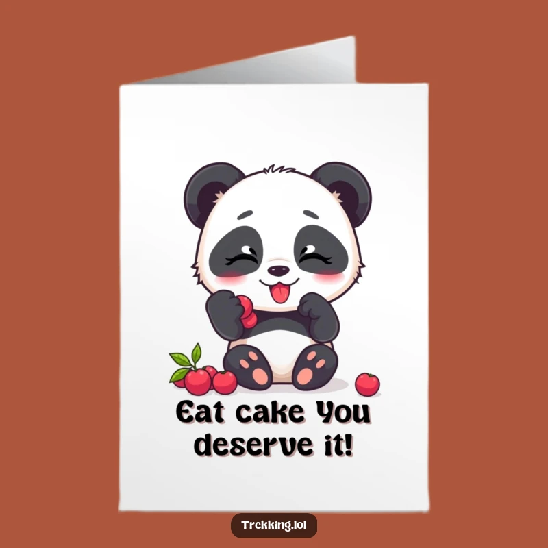 Free Printable Panda Birthday Card: Giggling Joyful Snack, Perfect Downloadable Gift