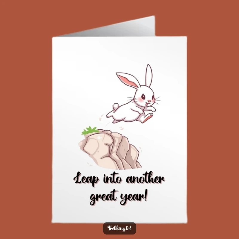 Free Printable Rabbit Leap Birthday Card - Adventurous Downloadable Gift for Him