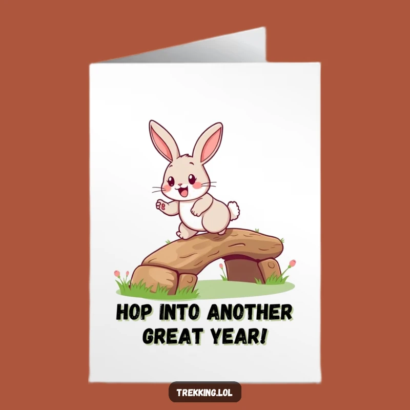 Free Printable Birthday Card: Funny Rabbit Leap, Hilarious DIY Downloadable Gift!