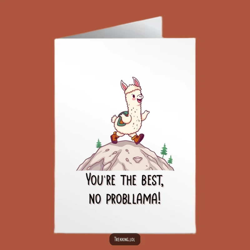 Free Printable Alpaca Congratulations Card - Joyful Hiking Alpaca Funny Greeting