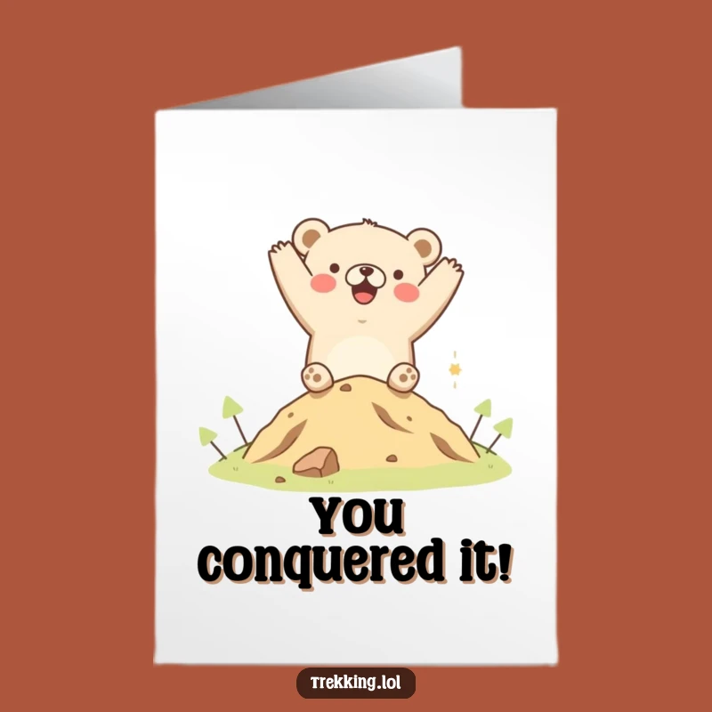 Free Printable Bear Hill Congrats Card - Funny Downloadable Gift for Success