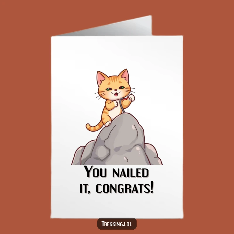 Free Printable Cat Congrats Card Downloadable Achievement for Climbing Felines