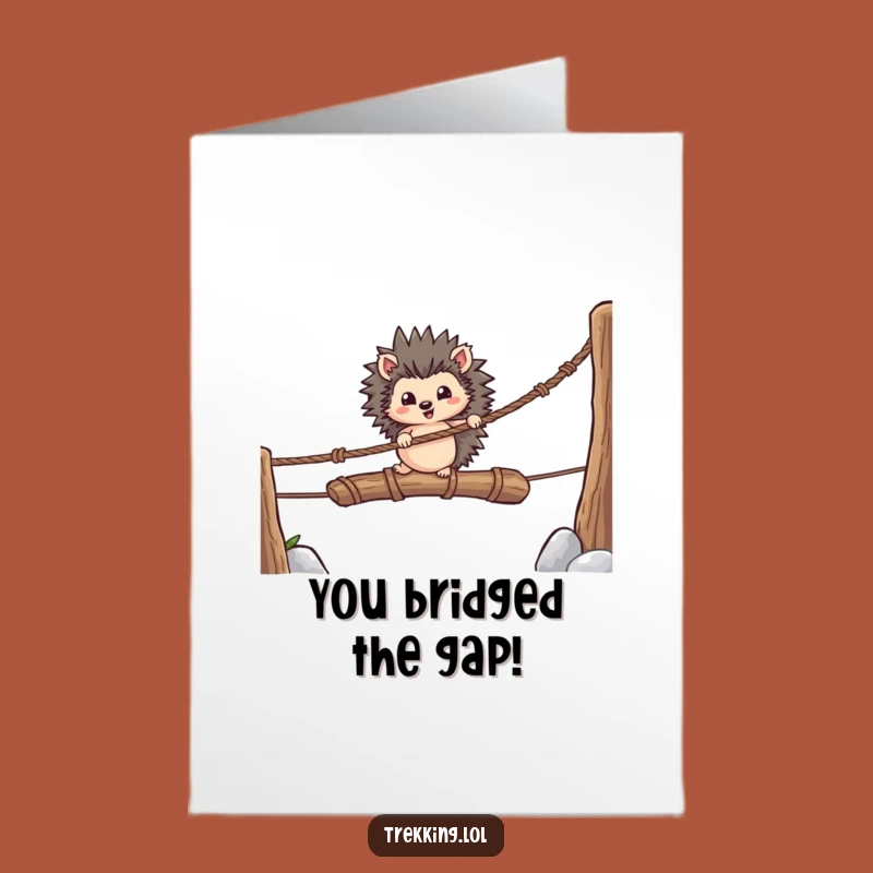 Free Printable Hedgehog Congratulations Card - Funny Brave Crossing Downloadable Gift